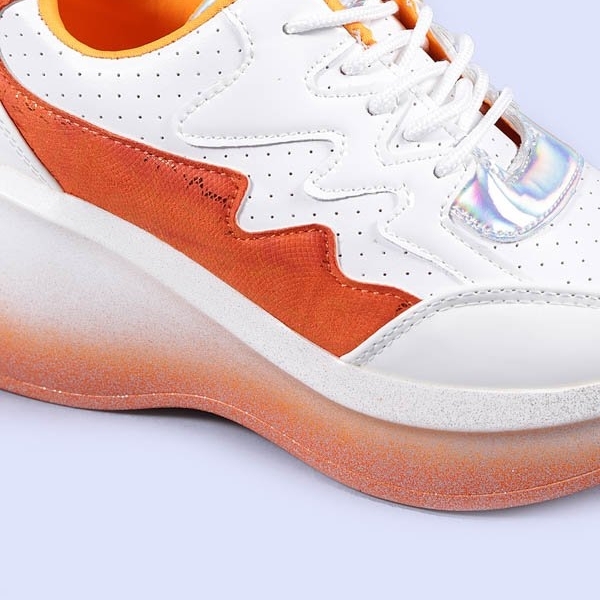 Γυναικεία αθλητικά παπούτσια Sabah πορτοκάλι, 2 - Kalapod.gr